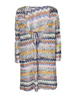 Copricostume scollo a V multicolor