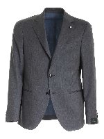 Abito in lana vergine e seta grigia