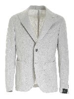 Giacca spinata grigia melange