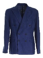 Abito in lino e cotone blu