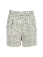 Shorts a spina di pesce verdi