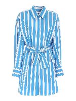 Abito camicia a righe bianco e blu