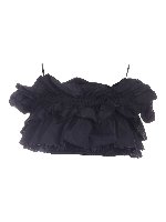 Top nero con rouches