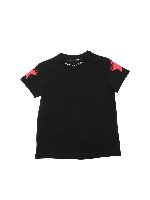 T-shirt nera con stampa stelle
