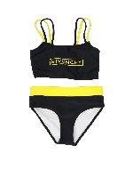 Bikini logo Givenchy Kids nero e giallo