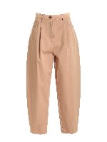 Pantalone carrot fit beige