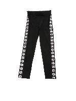 Leggings nero con bande logo