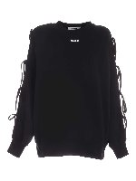 Felpa con lacci nera