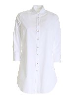 Camicia long fit bianca