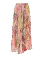 Gonna lunga asimmetrica multicolore