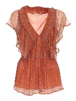 Top arancione con volant