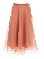 Gonna midi rosa logata