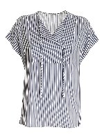 Top a righe blu e e bianco