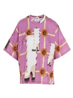 T-shirt Print Kimono rosa