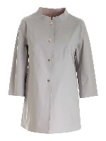 Soprabito reversibile grigio e rosa con logo