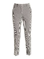 Pantalone a righe bianco e marrone