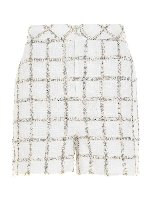 Bermuda bianchi con stampa check