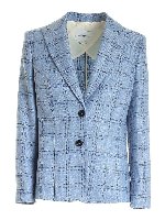 Giacca azzurra a quadri