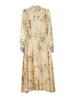 Abito in seta rosa stampata