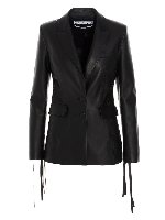 Blazer in pelle liscia