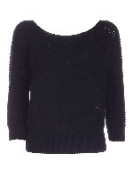 Maglia traforata blu