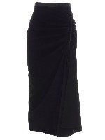 Gonna a tubino con coulisse nera