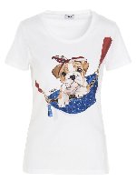 T-shirt Dog bianca