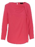 Blusa drappeggiata fucsia