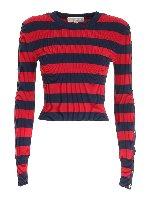 Maglia manica lunga rossa e blu