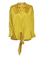 Camicia con fiocco sul fondo dorata