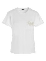 T-shirt bianca con perline