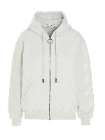 Felpa Arrow bianca con cappuccio