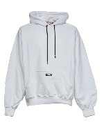 Felpa Maxi logo gommato bianca