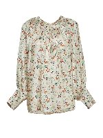 Blusa arricciata stampa floreale