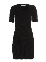 Abito nero con nastro logo