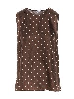Top a pois marrone