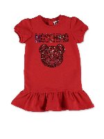 Vestito Teddy Bear Cristalli rosso