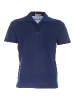 Polo con tasca a toppa blu