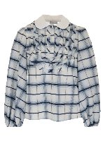 Camicia a quadri azzurra