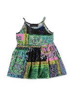 Abito stampa mosaico nero