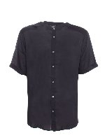 Camicia nera collo coreana