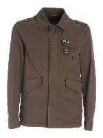 Giubbino verde con patch removibili