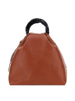 Borsa a mano in pelle marrone