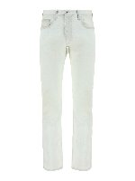 Jeans in denim bianco sporco