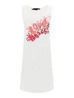 Mini abito con logo effetto graffiti