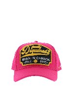 Cappellino in cotone fucsia