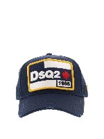 Cappellino in cotone blu