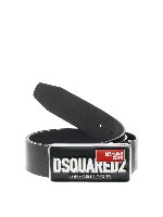 Cintura in pelle con placca