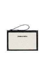 Pochette in cotone con logo