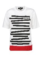 T-shirt con stampa righe
